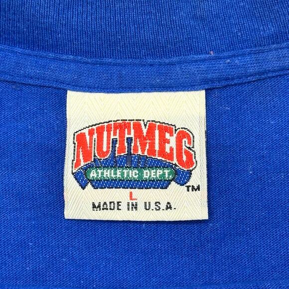 Vintage 90s Nutmeg Mills NBA‎ Cleveland Cavaliers Blue Mens L USA Made T-Shirt - Picture 5 of 9